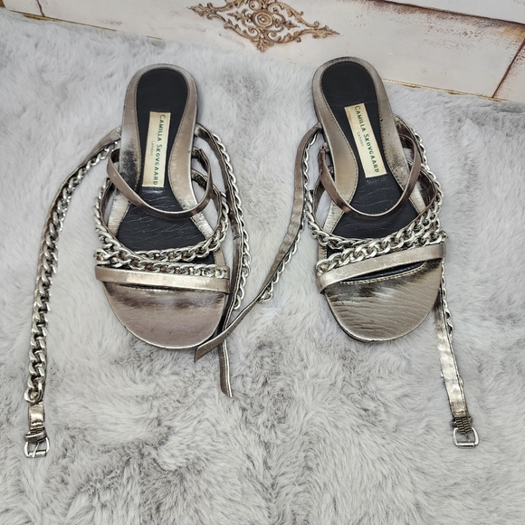 Camilla Skovgaard metal chain wrap around sandals - Picture 8 of 15